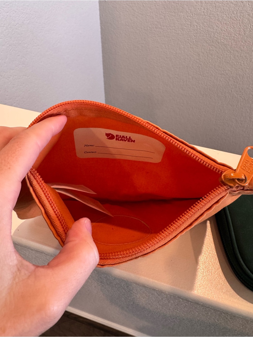 Fjallraven Kanken Lilac Backpack with Orange Pouch and Green Wallet - Picture 4 of 10